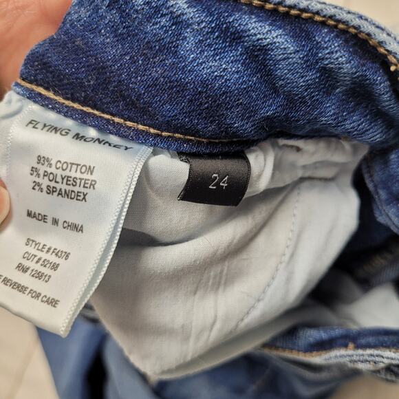 Flying Monkey high rise straight leg jeans distressed - Picture 6 of 8